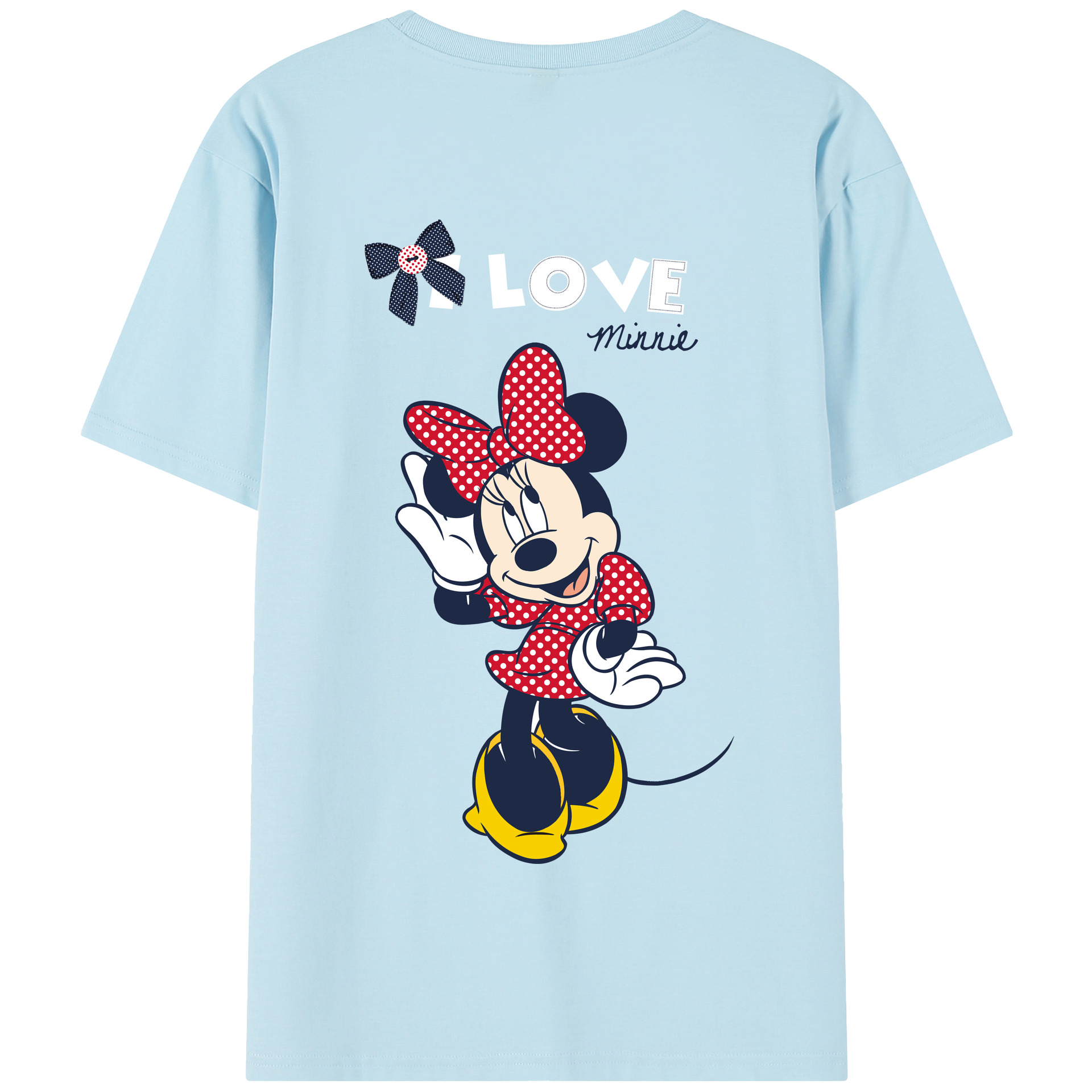 （画像用） ミッキーマウス Mickey Mouse 綿100％半袖Tシャツ（背面プリント）